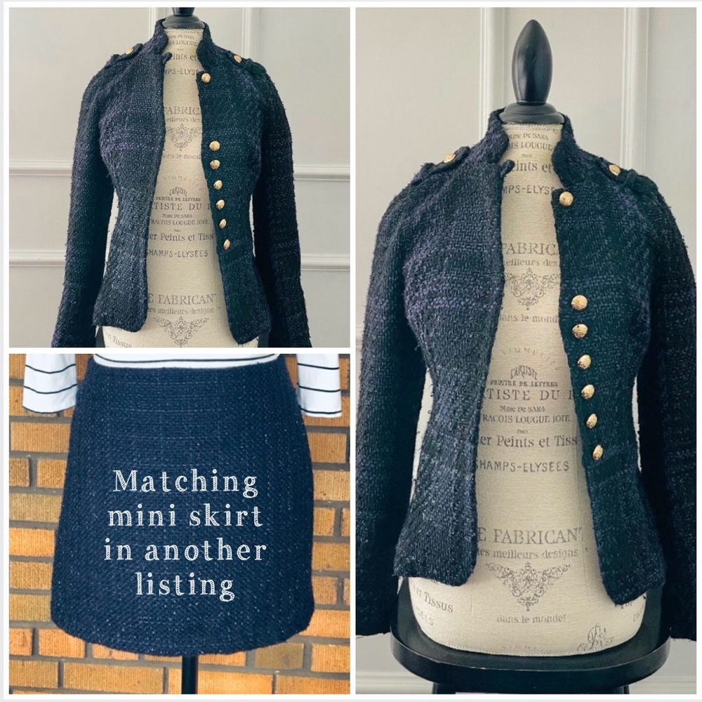 Vintage Victoria’s Secret plaid military equestrian jacket